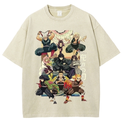 Unisex Fit Washed T-Shirt | 鬼滅の刃