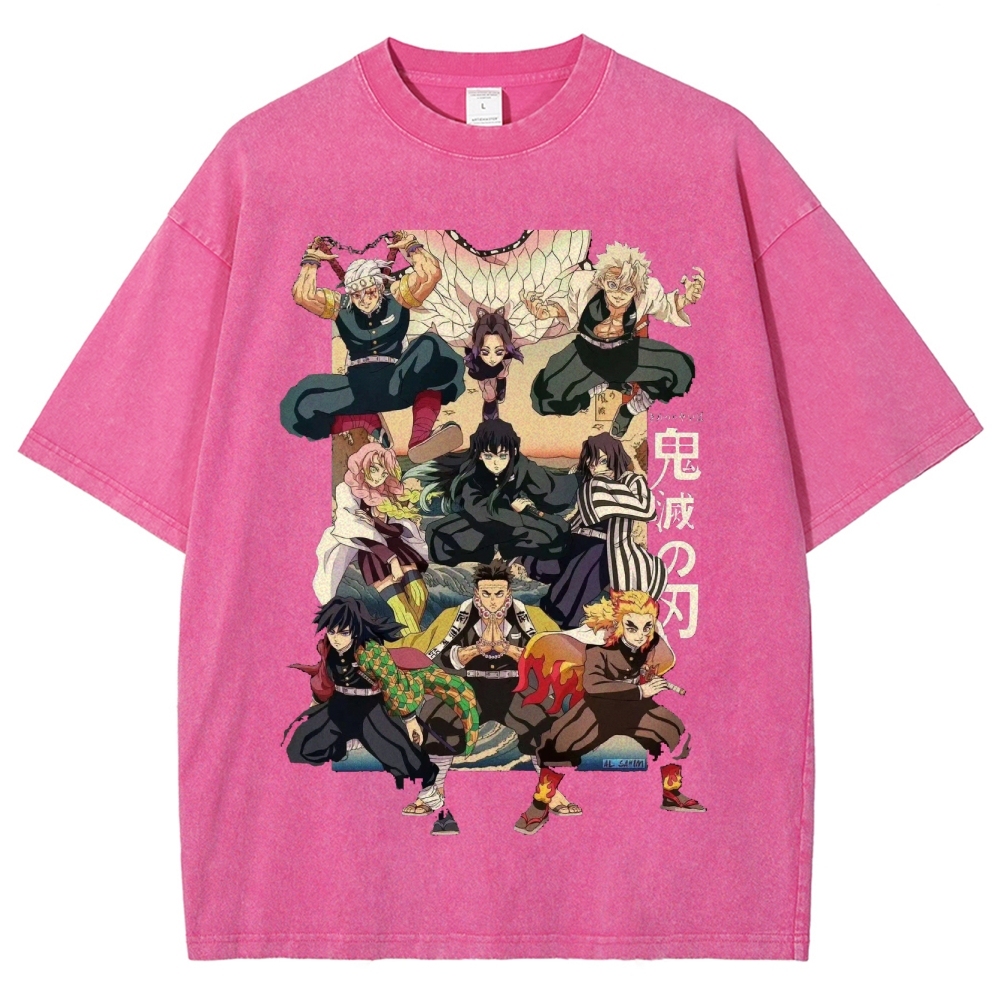Unisex Fit Washed T-Shirt | 鬼滅の刃