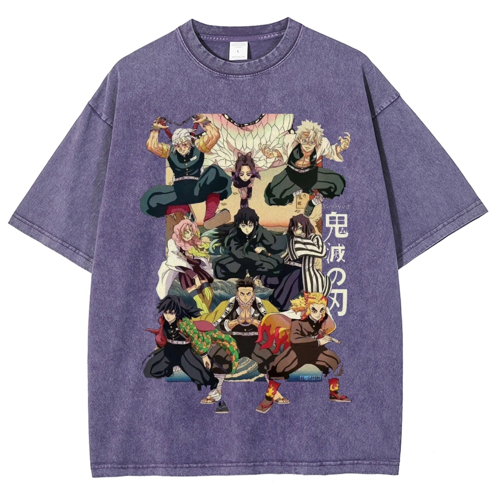 Unisex Fit Washed T-Shirt | 鬼滅の刃