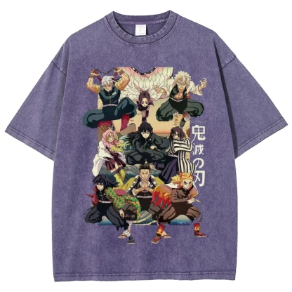 Unisex Fit Washed T-Shirt | 鬼滅の刃