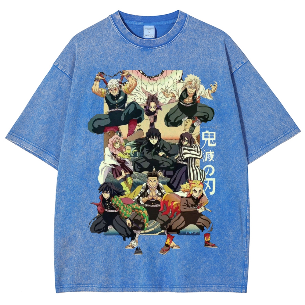 Unisex Fit Washed T-Shirt | 鬼滅の刃