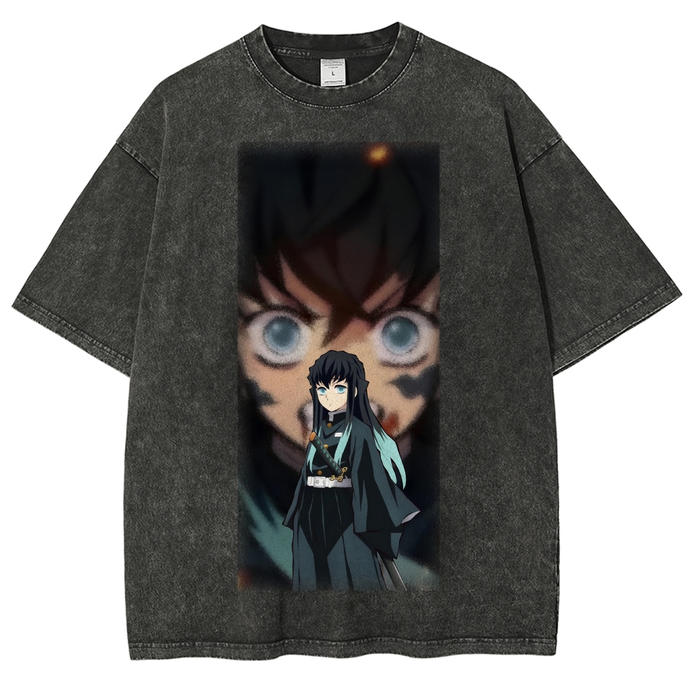 Unisex Fit Washed T-Shirt | 鬼滅の刃