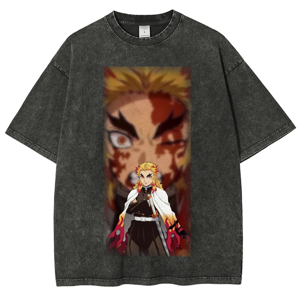 Unisex Fit Washed T-Shirt | 鬼滅の刃