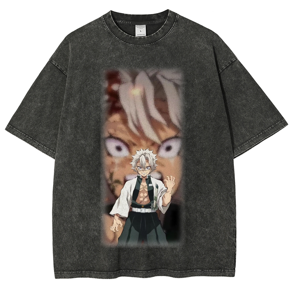 Unisex Fit Washed T-Shirt | 鬼滅の刃