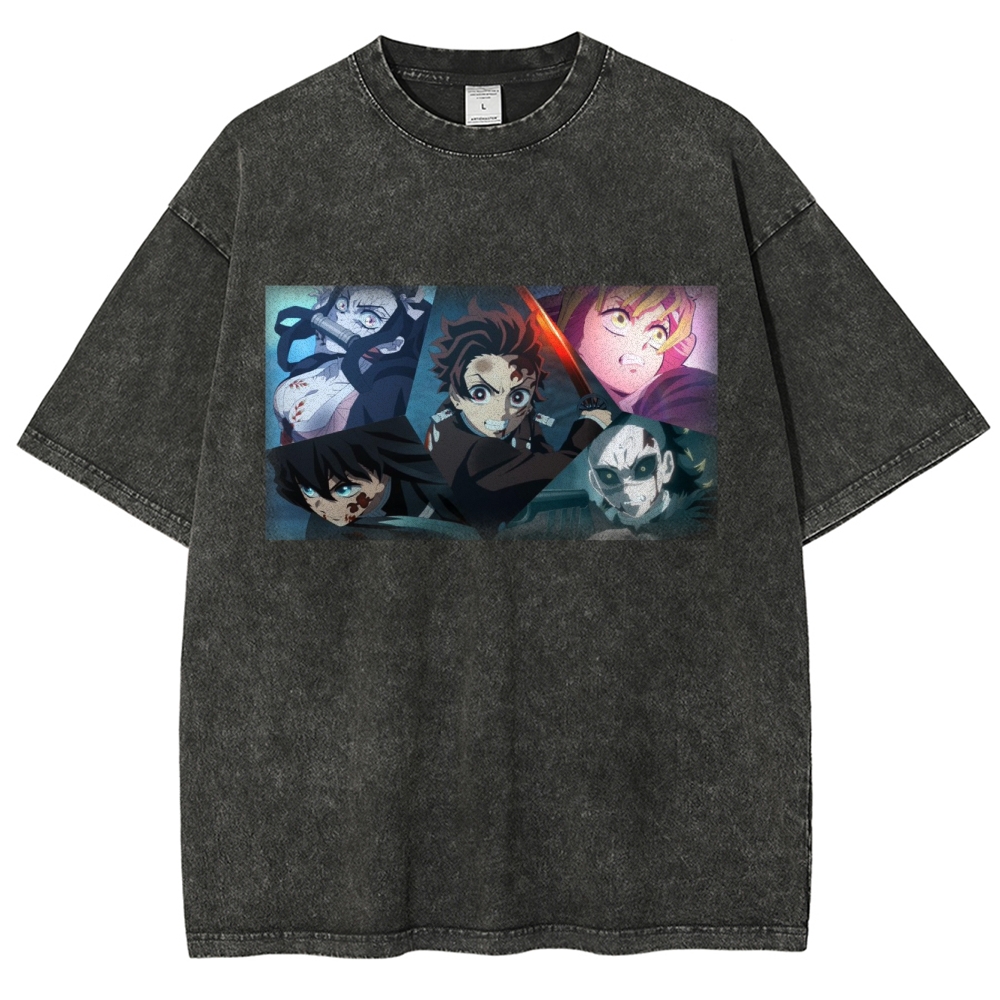 Unisex Fit Washed T-Shirt | 鬼滅の刃