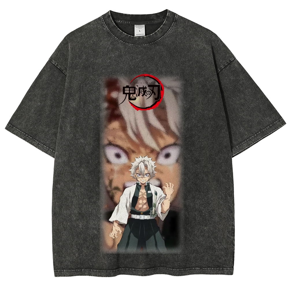 Unisex Fit Washed T-Shirt | 鬼滅の刃
