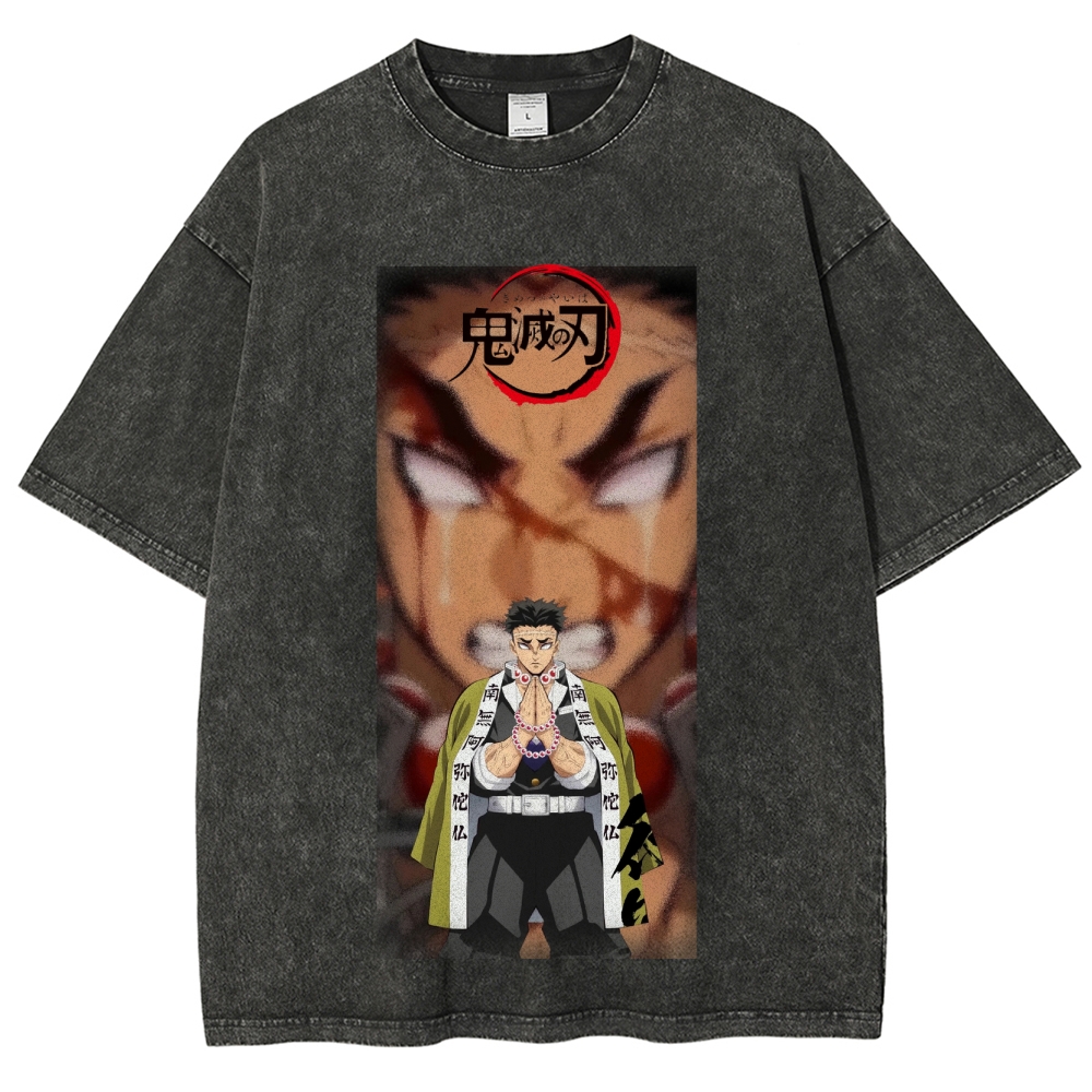 Unisex Fit Washed T-Shirt | 鬼滅の刃