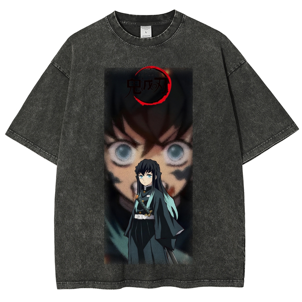 Unisex Fit Washed T-Shirt | 鬼滅の刃