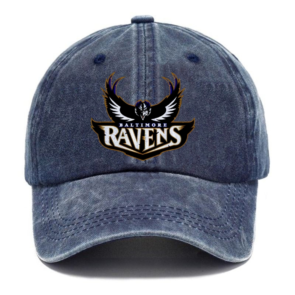 Unisex Vintage Casual Washed Cap | Baltimore Ravens