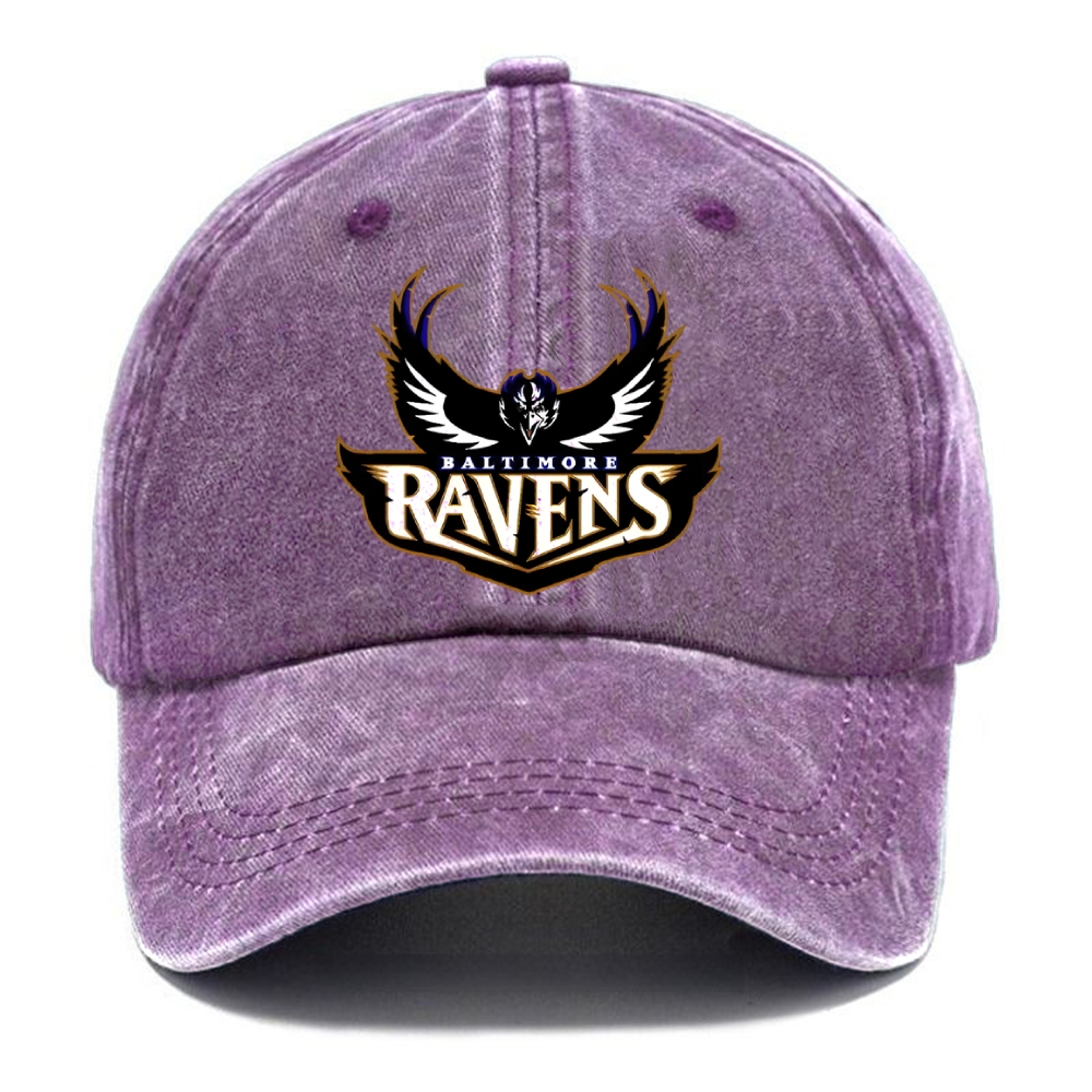 Unisex Vintage Casual Washed Cap | Baltimore Ravens