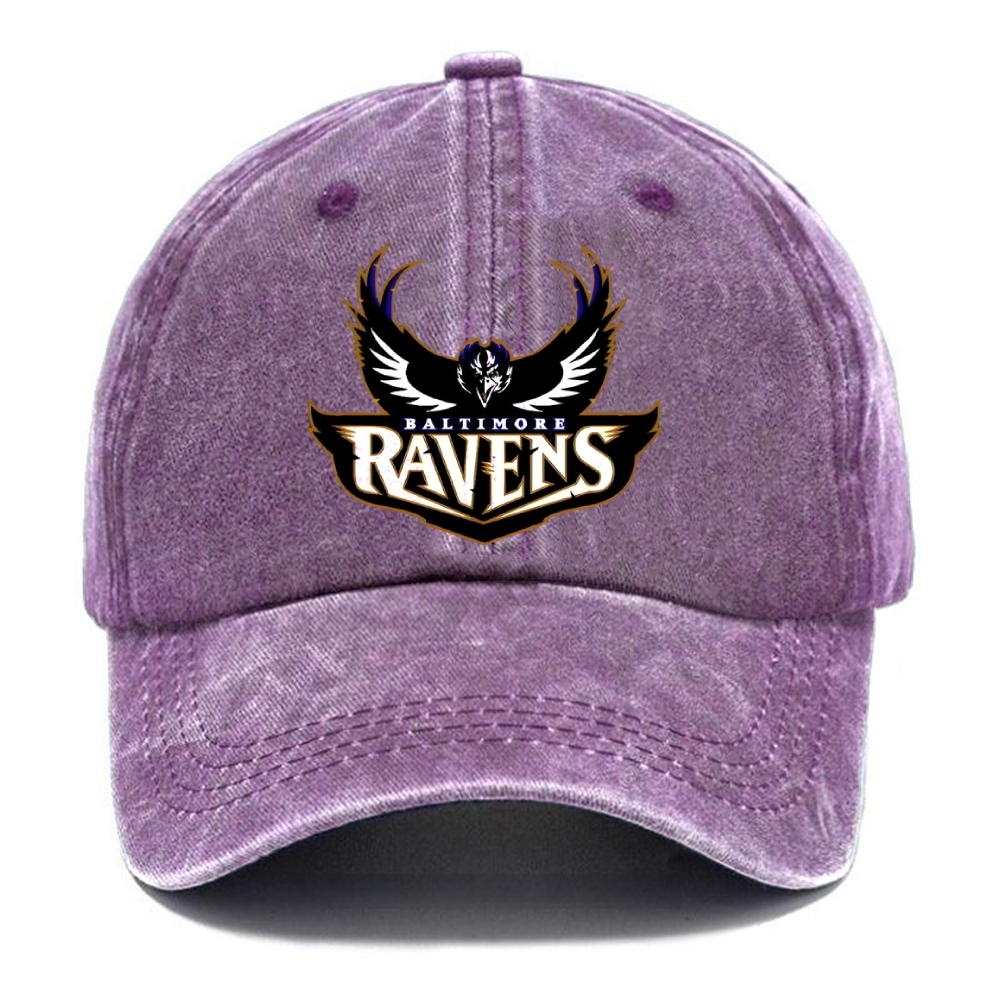 Unisex Vintage Casual Washed Cap | Baltimore Ravens