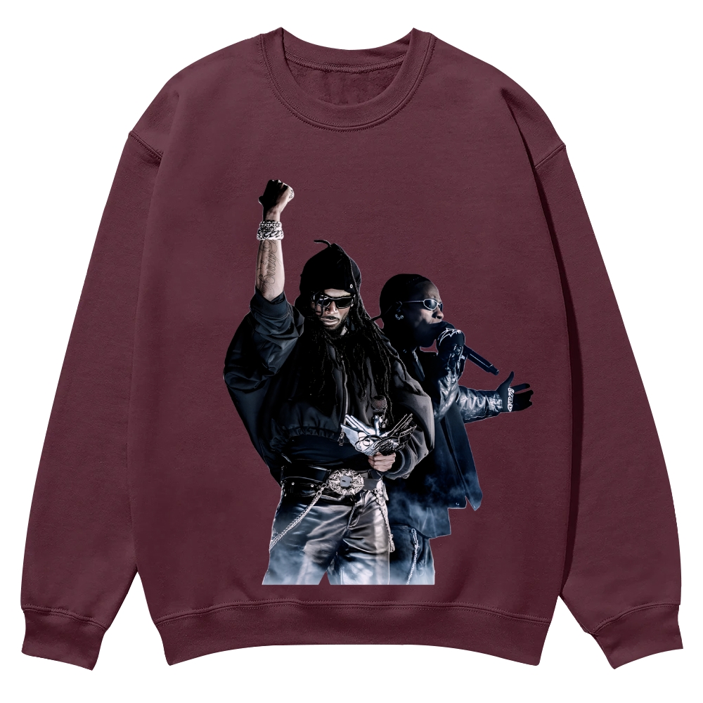 PLAYBOI CARTI & TRAVIS SCOTT  Casual Crewneck Sweatshirt 2507033646