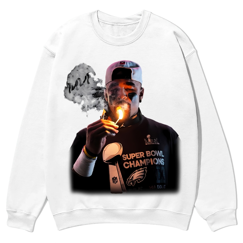  JALEN HURTS Casual Crewneck Sweatshirt 2507033976