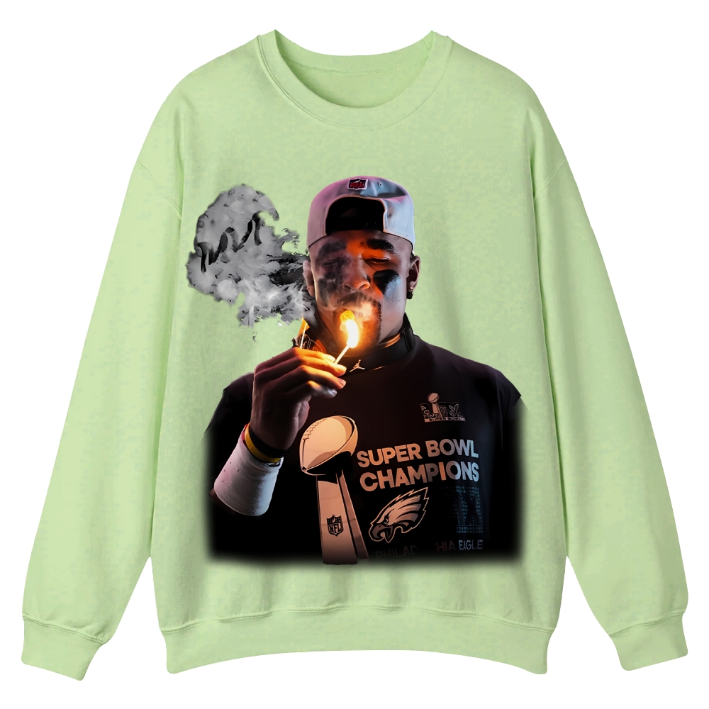  JALEN HURTS Casual Crewneck Sweatshirt 2507033976
