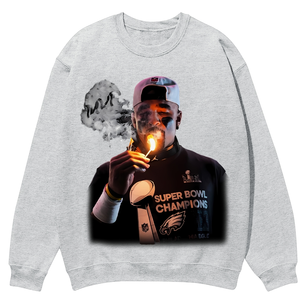  JALEN HURTS Casual Crewneck Sweatshirt 2507033976