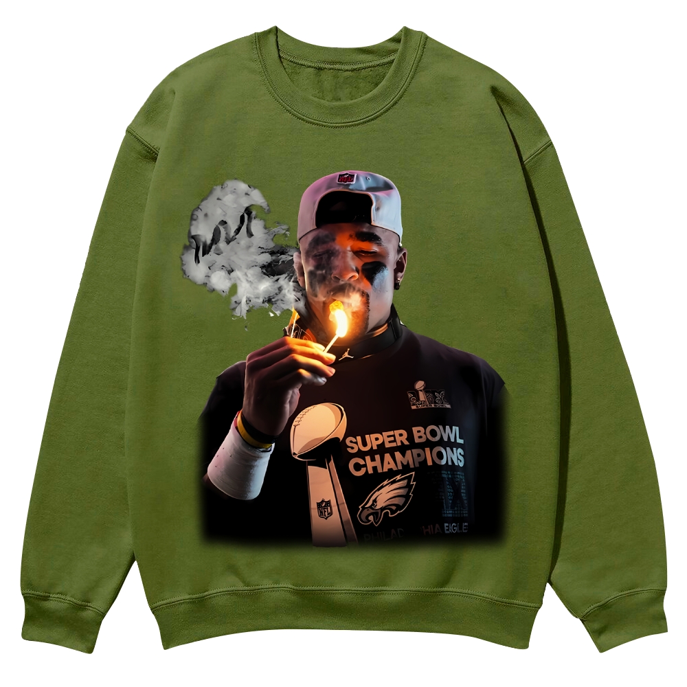  JALEN HURTS Casual Crewneck Sweatshirt 2507033976