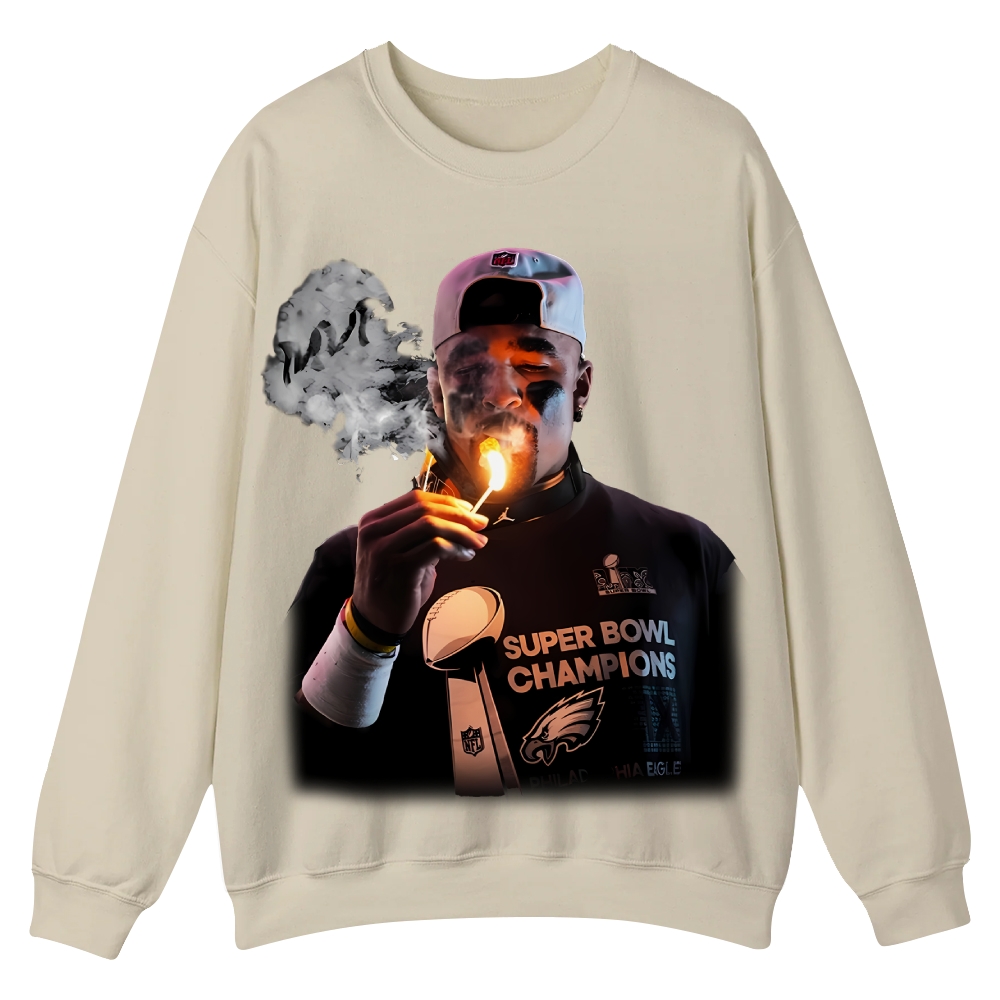  JALEN HURTS Casual Crewneck Sweatshirt 2507033976