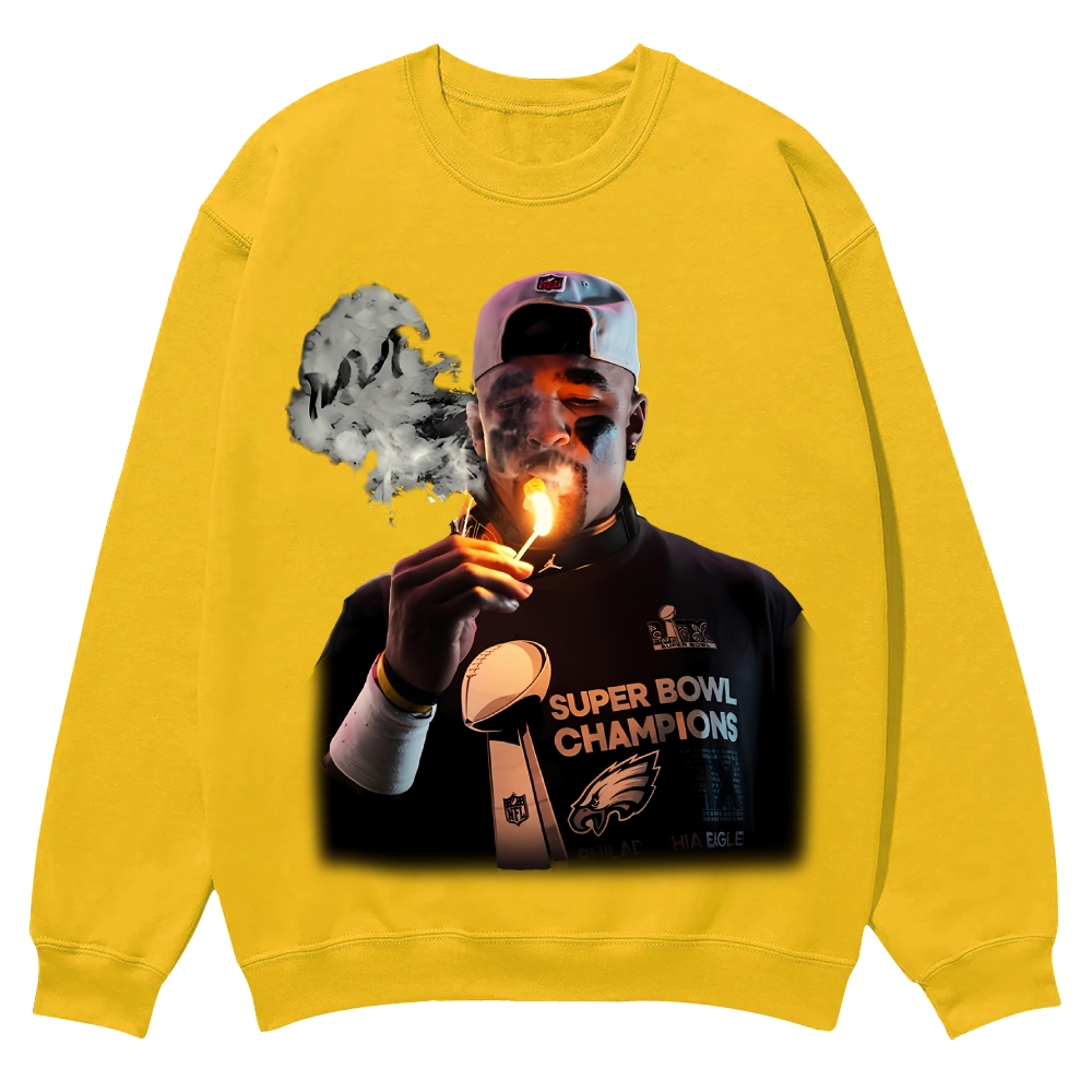  JALEN HURTS Casual Crewneck Sweatshirt 2507033976