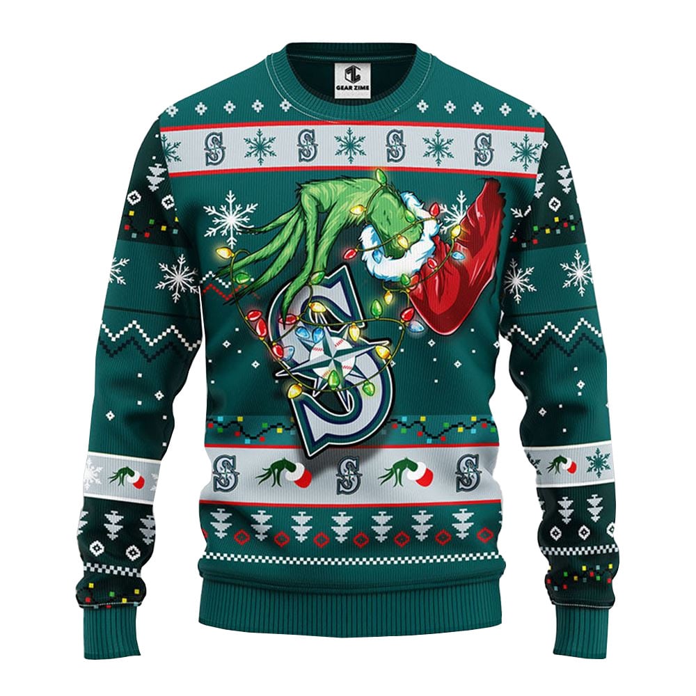 Seattle Mariners Grinch Christmas Ugly Sweater