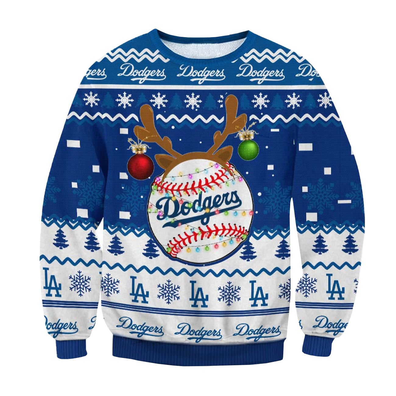 Los Angeles Dodgers Christmas Ugly Sweater