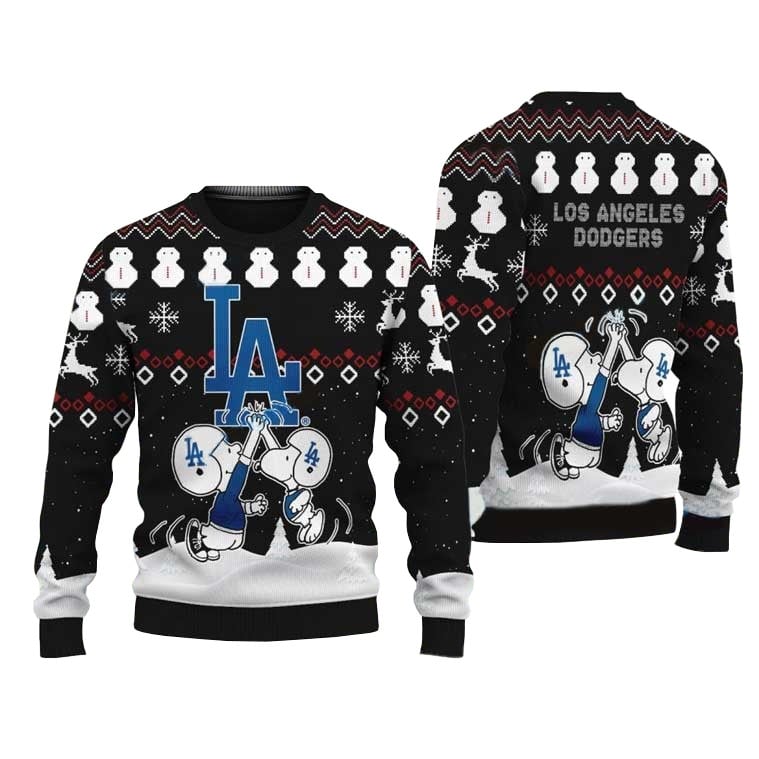 Los Angeles Dodgers Snoopy Charlie Brown Christmas Ugly Sweater