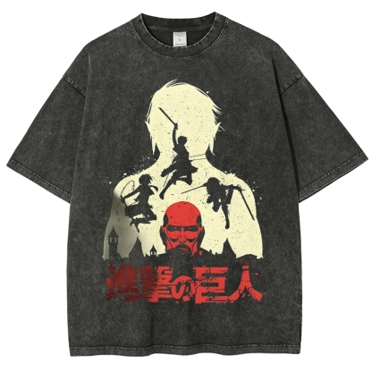 Unisex Fit Washed T-Shirt | ATTACK ON TITAN