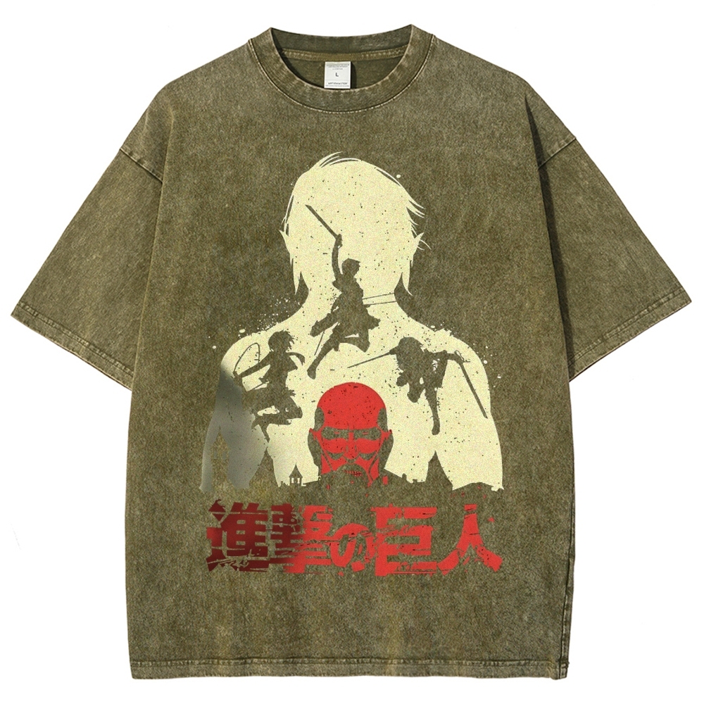 Unisex Fit Washed T-Shirt | ATTACK ON TITAN