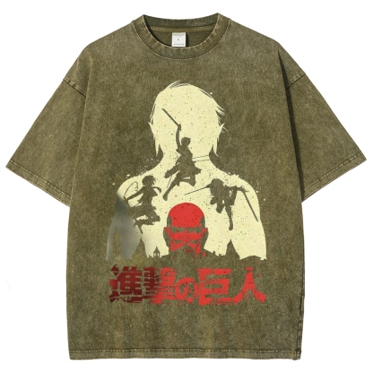 Unisex Fit Washed T-Shirt | ATTACK ON TITAN
