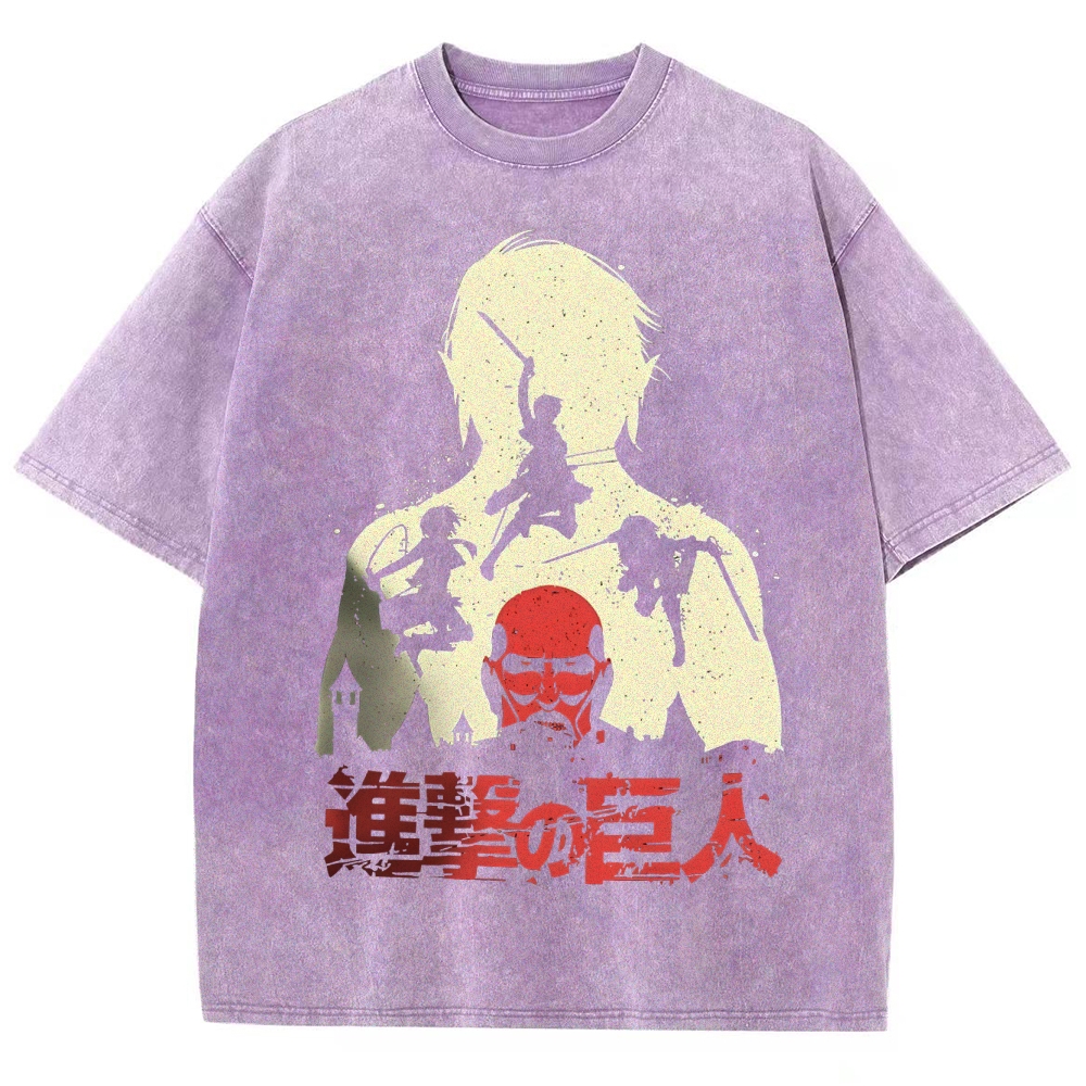 Unisex Fit Washed T-Shirt | ATTACK ON TITAN