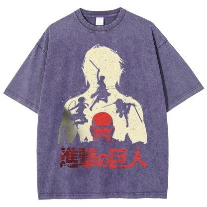 Unisex Fit Washed T-Shirt | ATTACK ON TITAN