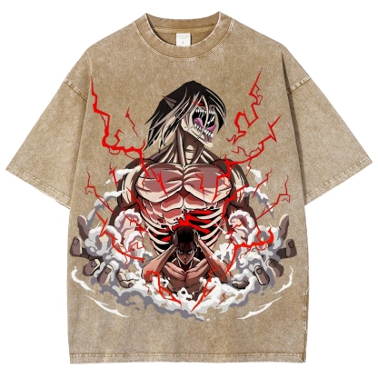 Unisex Fit Washed T-Shirt | ATTACK ON TITAN