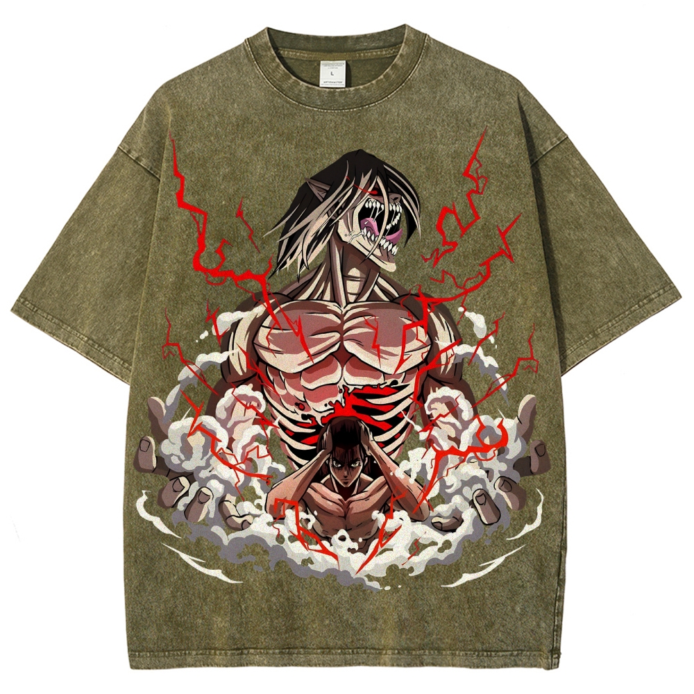 Unisex Fit Washed T-Shirt | ATTACK ON TITAN