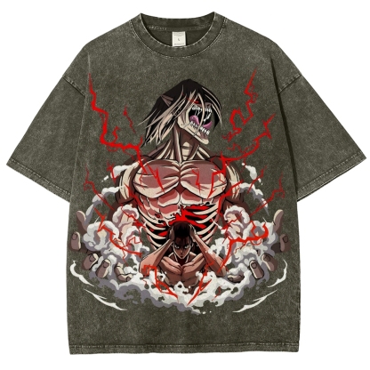 Unisex Fit Washed T-Shirt | ATTACK ON TITAN