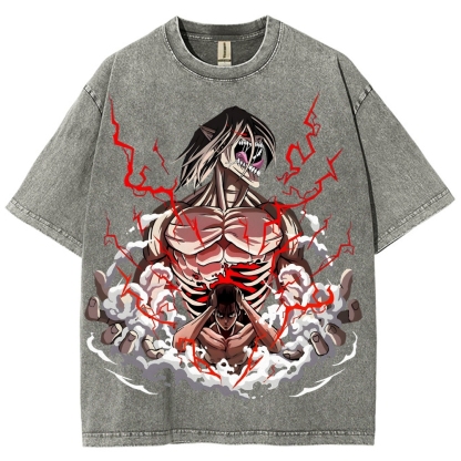 Unisex Fit Washed T-Shirt | ATTACK ON TITAN