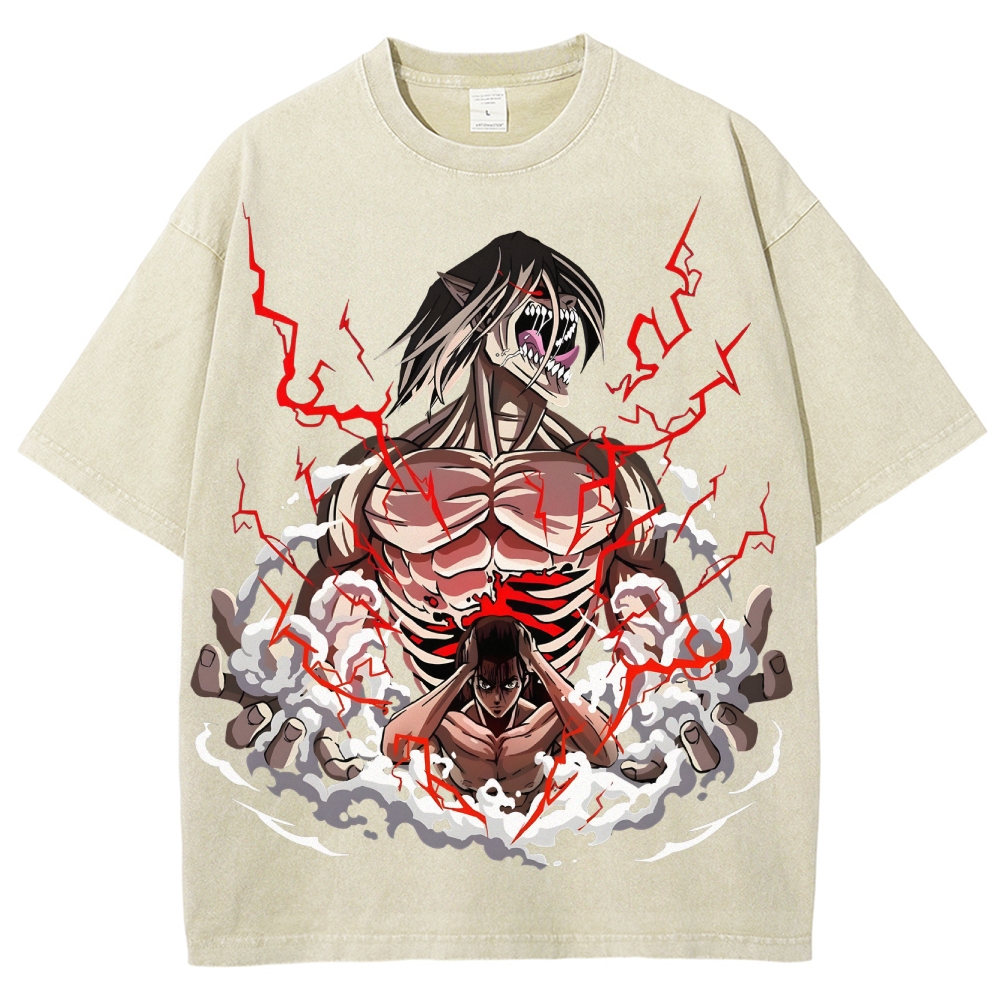 Unisex Fit Washed T-Shirt | ATTACK ON TITAN