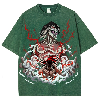 Unisex Fit Washed T-Shirt | ATTACK ON TITAN