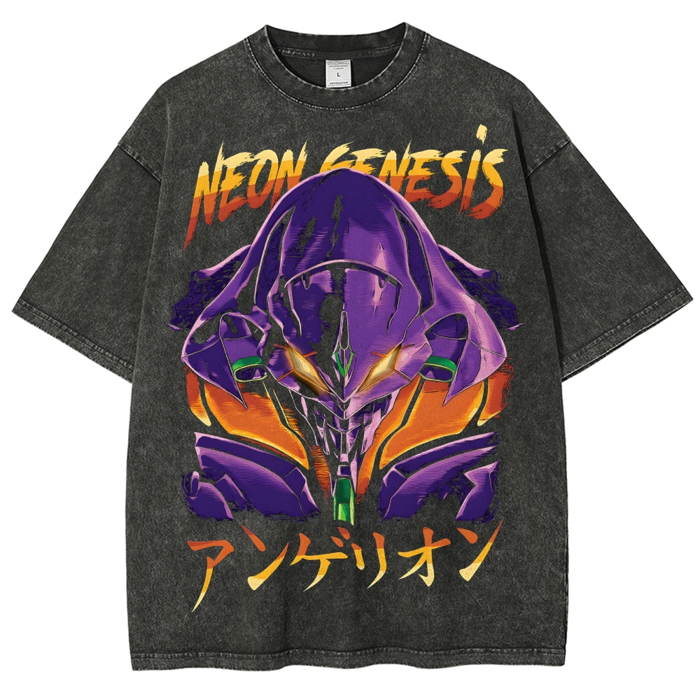 Unisex Fit Washed T-Shirt | Neon Genesis Evangelion