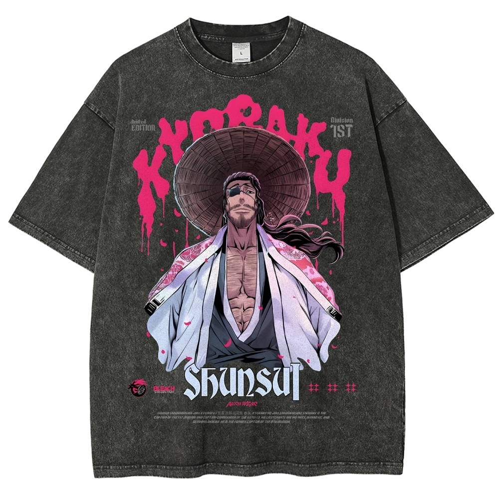 Unisex Fit Washed T-Shirt | BLEACH Zaraki Kenpachi