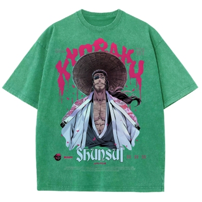 Unisex Fit Washed T-Shirt | BLEACH Zaraki Kenpachi