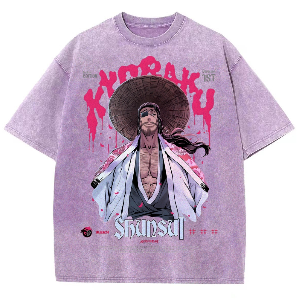 Unisex Fit Washed T-Shirt | BLEACH Zaraki Kenpachi