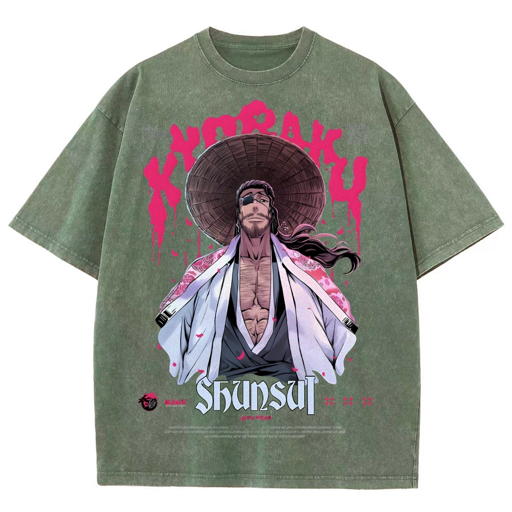 Unisex Fit Washed T-Shirt | BLEACH Zaraki Kenpachi