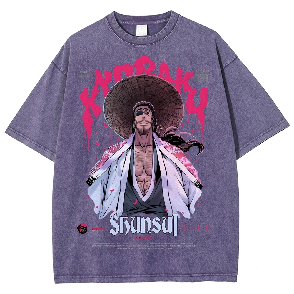 Unisex Fit Washed T-Shirt | BLEACH Zaraki Kenpachi