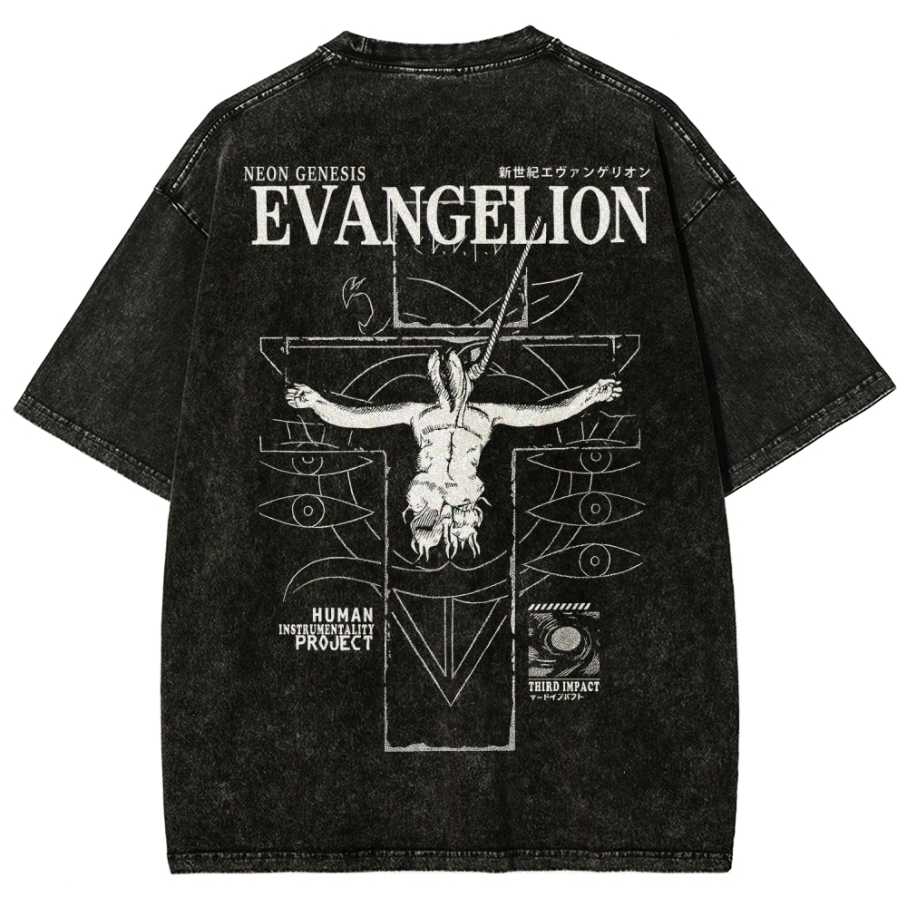 Neon Genesis Evangelion Unisex Fit Washed T-Shirt 2509001948