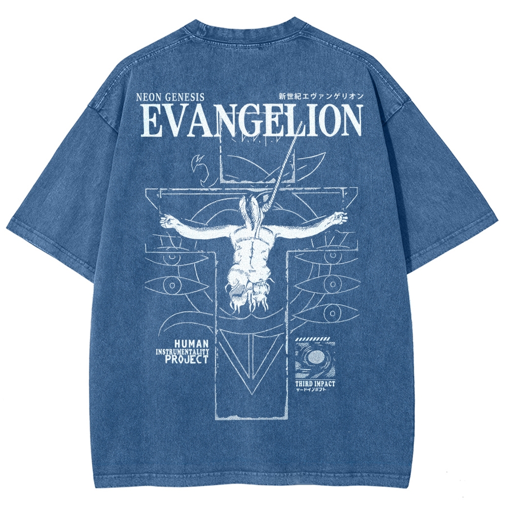 Neon Genesis Evangelion Unisex Fit Washed T-Shirt 2509001948