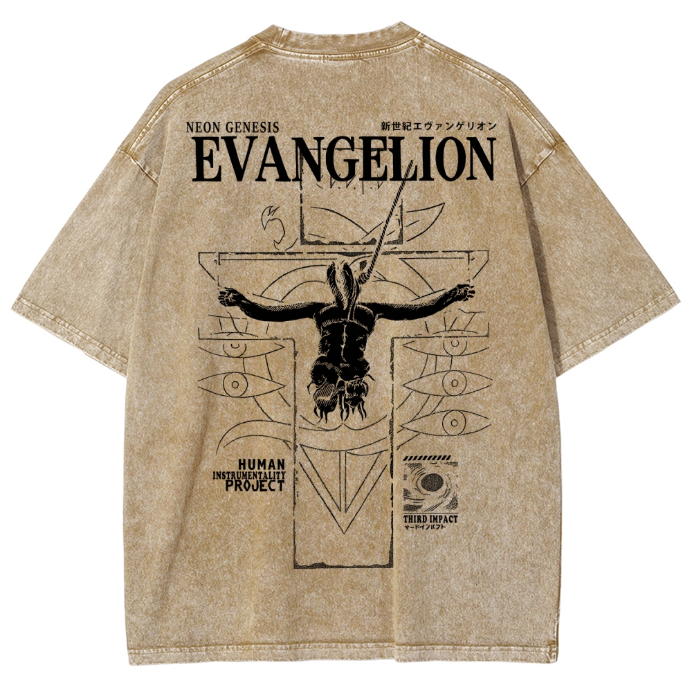 Neon Genesis Evangelion Unisex Fit Washed T-Shirt 2509001948