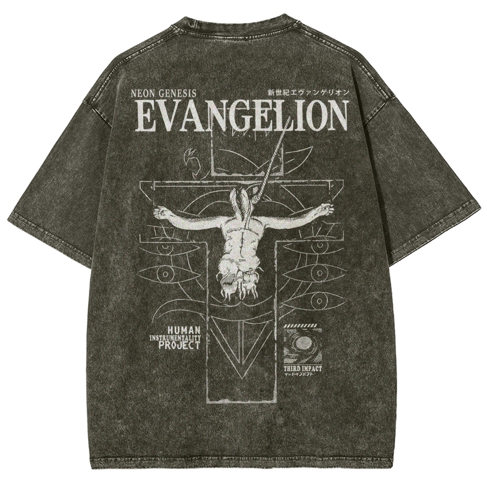 Neon Genesis Evangelion Unisex Fit Washed T-Shirt 2509001948