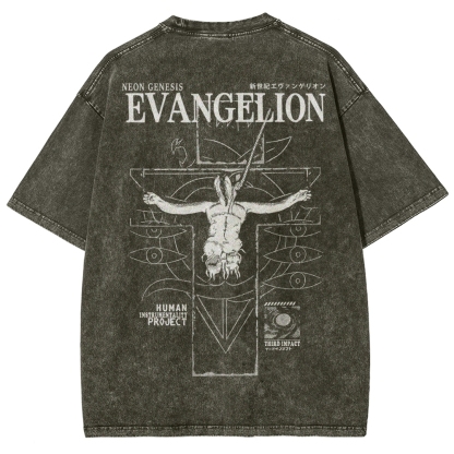 Neon Genesis Evangelion Unisex Fit Washed T-Shirt 2509001948