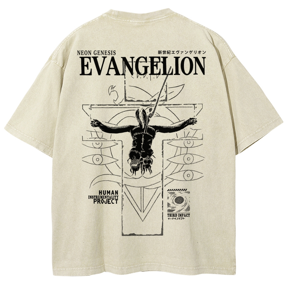 Neon Genesis Evangelion Unisex Fit Washed T-Shirt 2509001948