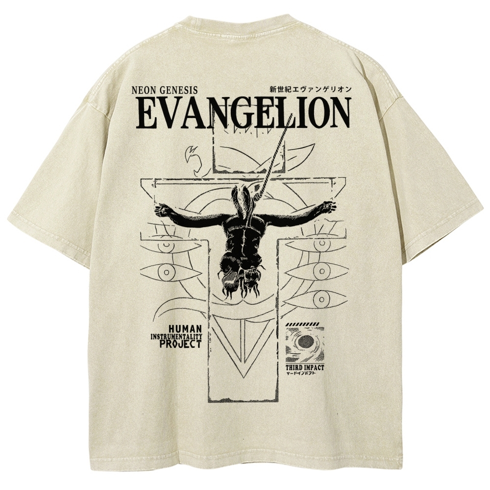 Neon Genesis Evangelion Unisex Fit Washed T-Shirt 2509001948