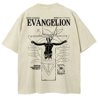 Neon Genesis Evangelion Unisex Fit Washed T-Shirt 2509001948